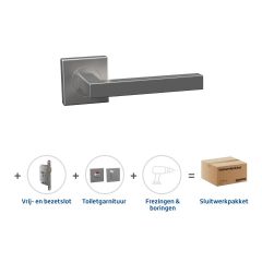 Skantrae Sluitwerkpakket 2034 Squared toilet RVS