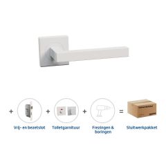 Skantrae Sluitwerkpakket 2042 Squared 16 Regular toilet WIT